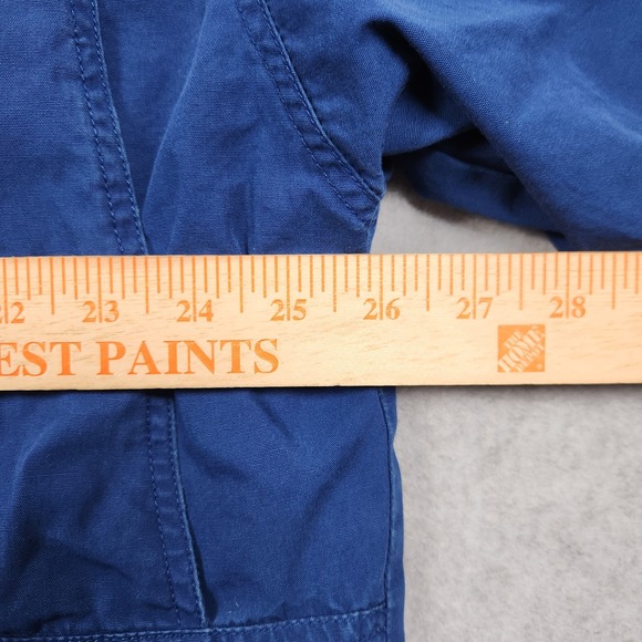 Vintage J Crew Chore Coat Mens XL Blue Oarsman Lined Barn Jacket Corduroy Collar - Picture 11 of 11